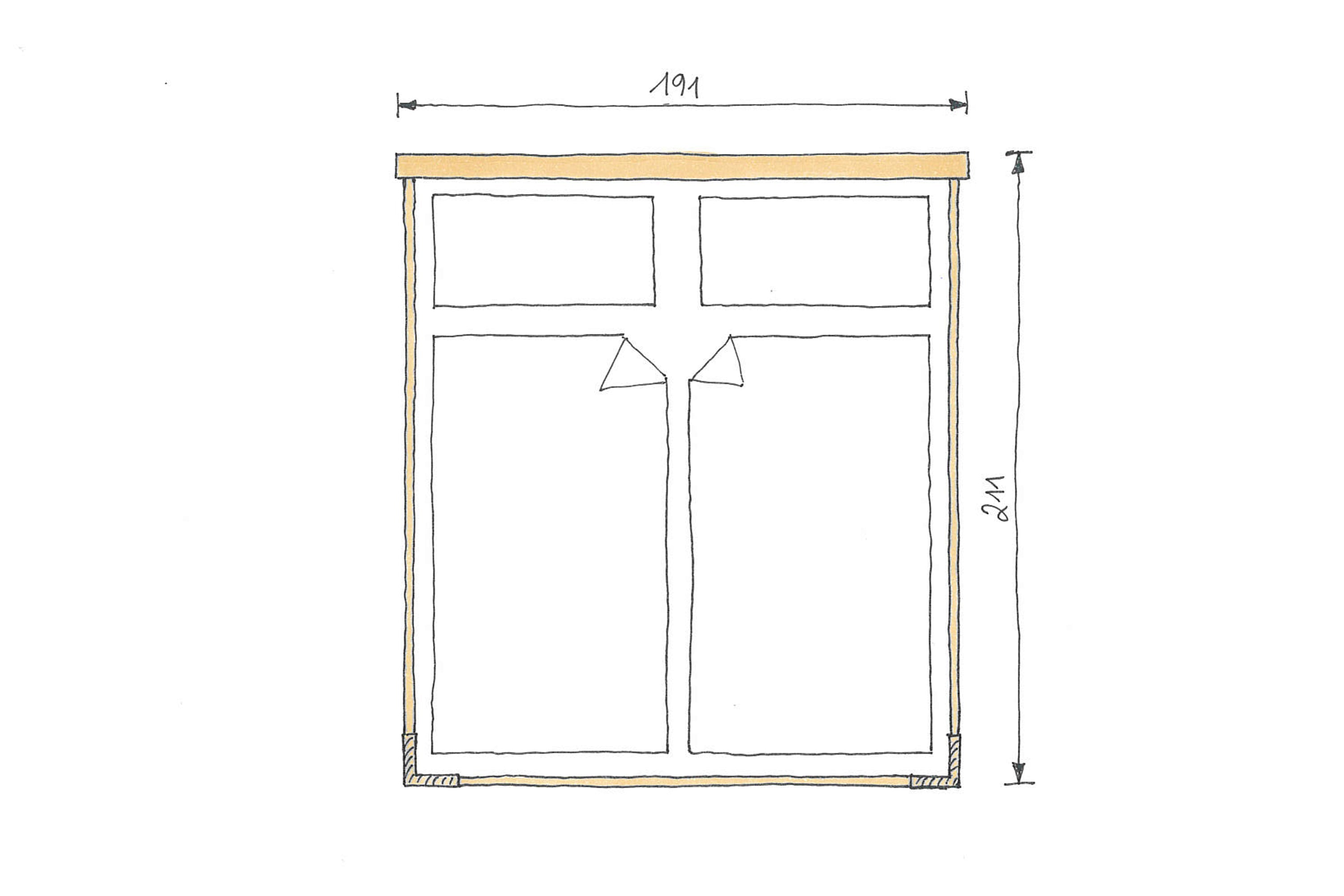 Abmessungen Eichenbett Bianco Marina Echtleder  180x200 cm