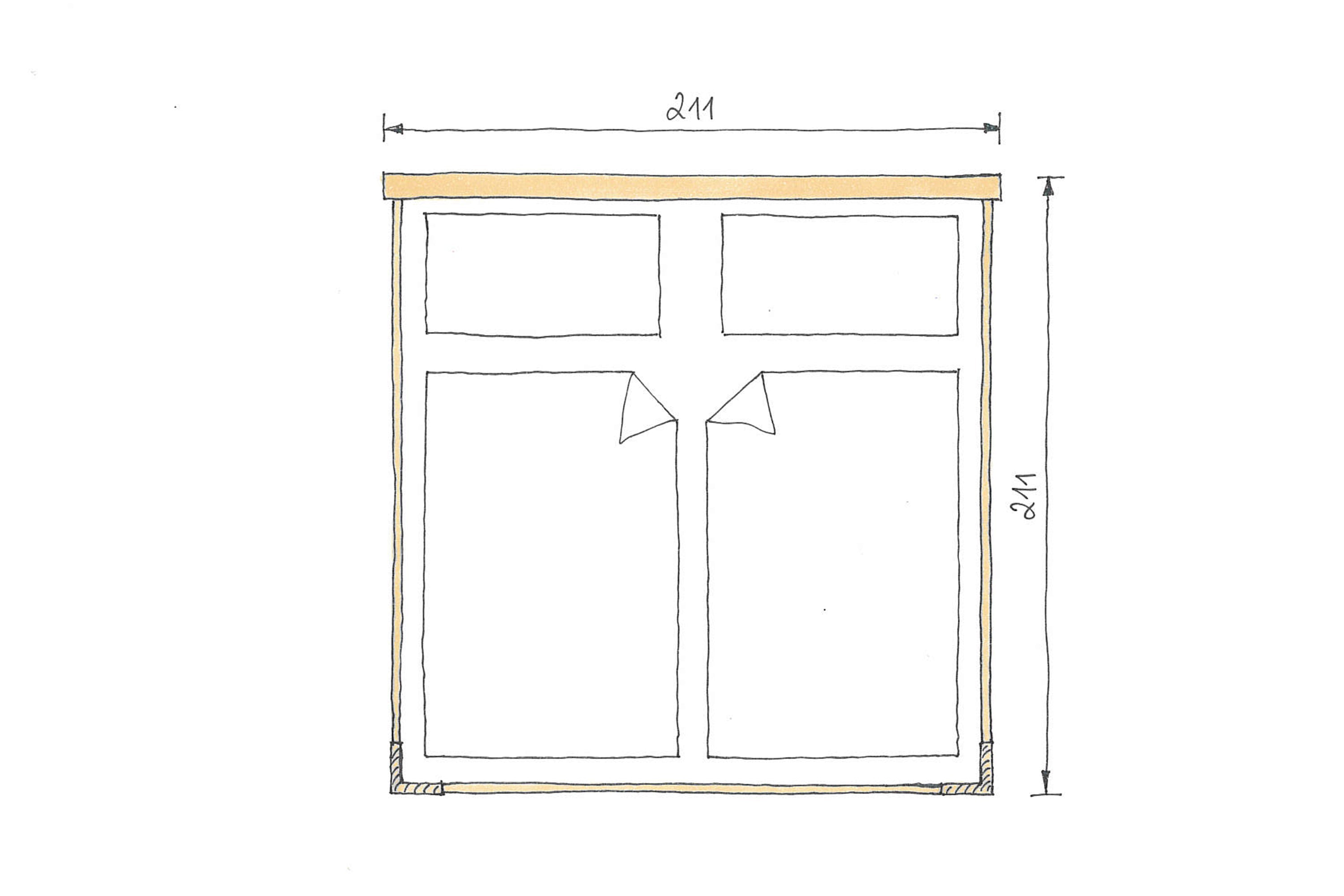 Abmessungen Eichenbett Bianco Marina Echtleder  200x200 cm