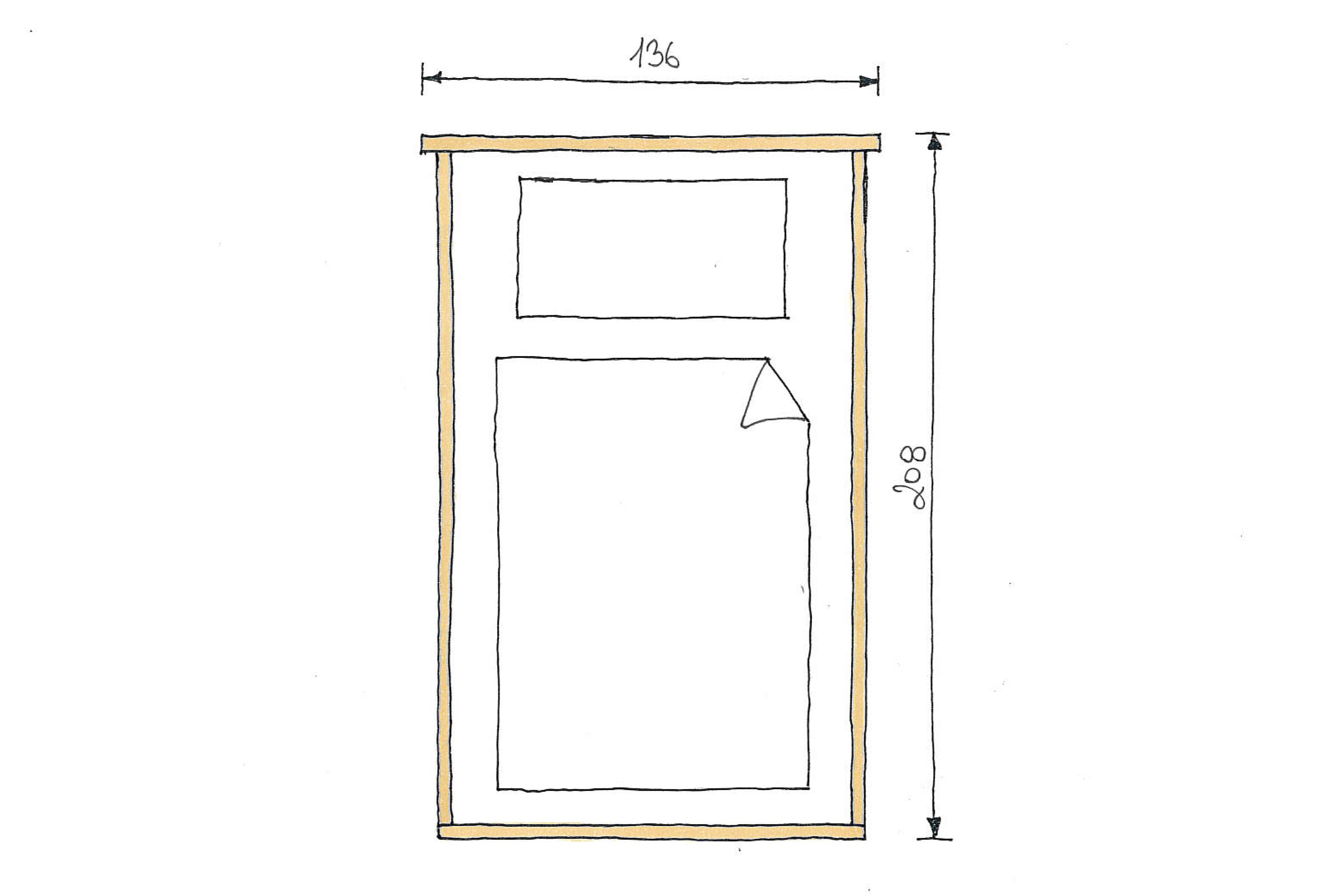 Abmessungen Eichenbett Nora 120x200cm