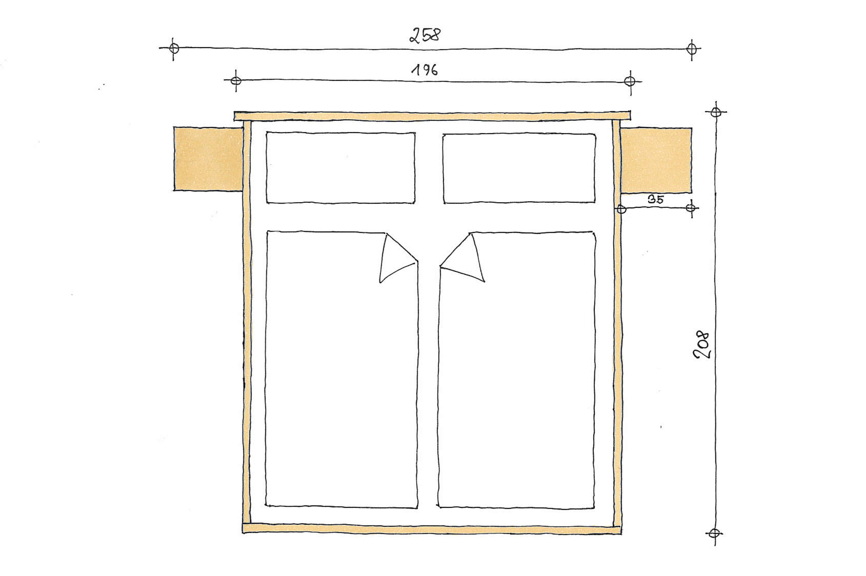 Eiche/Eiche Bianco kopie Nora Maxi (180cm)