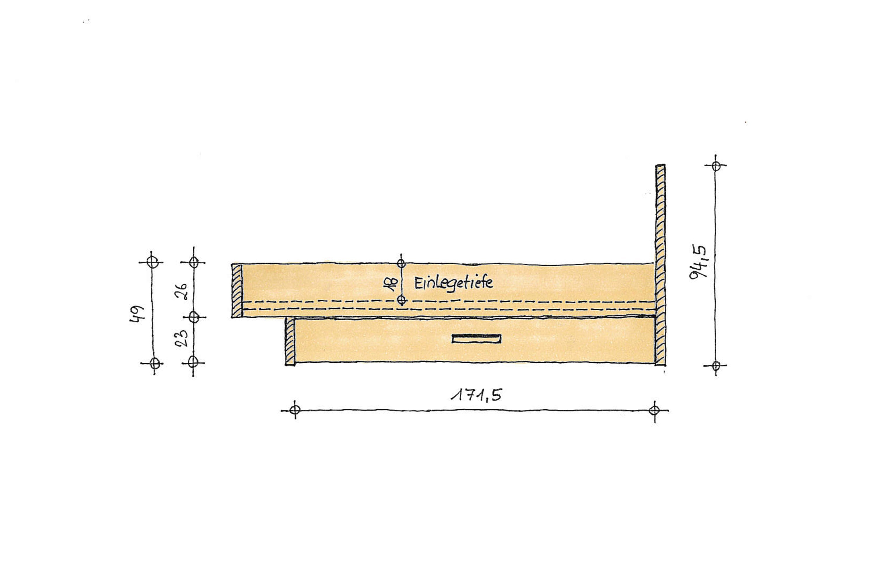 Eiche/Eiche Bianco kopie Nora Maxi (180cm)